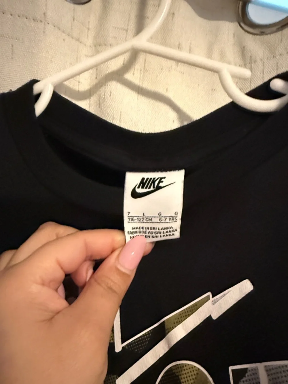Nike Kids Black Sweatshirt with Camo 'Just Do It' Logo